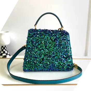 Сумка-тоут с блестками, высококачественная вышитая сумочка, модная вечерняя сумка через плечо, классическая женская сумочка 2023