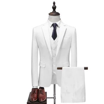 Сшитое на заказ Свадебное платье для жениха, Блейзер, Брюки, Деловые Классические брюки высокого класса SA05-56599
