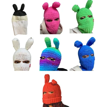Теплый Головной убор, Шляпа на всю голову, Праздничная шляпа с кроликом для детей, подростков, мужчин, женщин