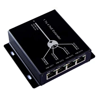Удлинитель PoE с 4 портами IEEE802.3Af для IP-камеры Увеличивает дальность передачи на 120 м с помощью портов локальной сети 10/100 Мбит/с, 4 удлинителя POE