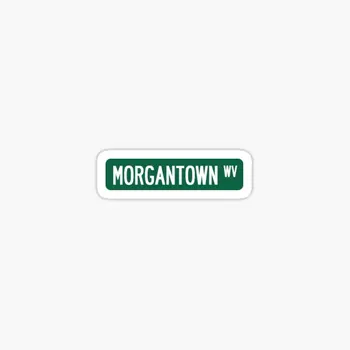 Уличный знак Моргантаун, Wv, 5 шт., автомобильные наклейки на стену, Мультяшная гостиная, забавный декор, фон для ноутбука, домашний мотоцикл, аниме