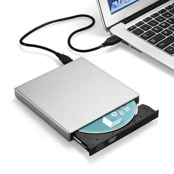 Универсальный Внешний Оптический привод CD DVD Портативный USB 2.0 Внешний Оптический привод DVD Плеер Считыватель для Компьютера Ноутбука Планшета DVD