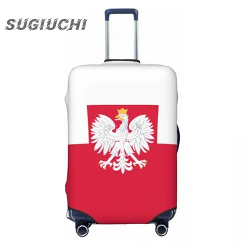 Флаг страны Польша, Чехол для багажа, Аксессуары для путешествий, Эластичный Пылезащитный чехол с принтом, Сумка-тележка, Защитный чехол