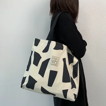Холщовая сумка женская большой емкости 2022, новая сумка-мессенджер на одно плечо, модная тканевая сумка, сумка для студентов колледжа