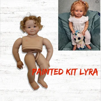 Художник FBBD нарисовал 28-дюймовую новорожденную малышку Лиру Лин с волосами ручной работы с прозрачным сосудом, Игрушки для девочек, Куклы для детей