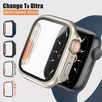 Чехол для Apple Watch series 8 7 6 5 SE PC Cover Обновите Apple Watch Ultra 49 мм До защитной пленки iwatch 40 мм 44 мм 45 мм 41 мм