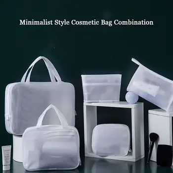 Чехол-органайзер, мешочек для мытья, сетчатая косметичка Большой емкости, Комбинированные чехлы для косметики, сумка для хранения туалетных принадлежностей, косметички