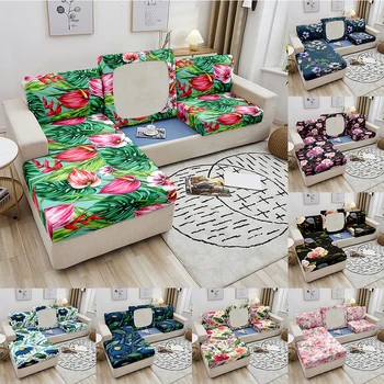 Эластичный Цветочный чехол для подушки сиденья дивана с цветочным Рисунком Чехол для дивана для гостиной Эластичные чехлы для диванов Защита мебели